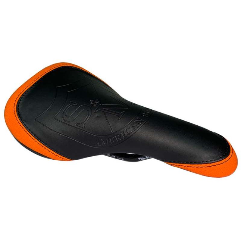 S & M Thin Seat Rail Black/Orange