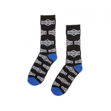 SUNDAY Cornerstone All Over Socks Black/White