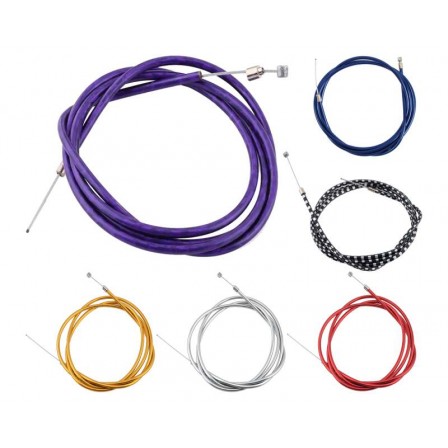 MCS Lightning Brake Cable 1.5 x 1650mm Black/Chrome Checkerboard