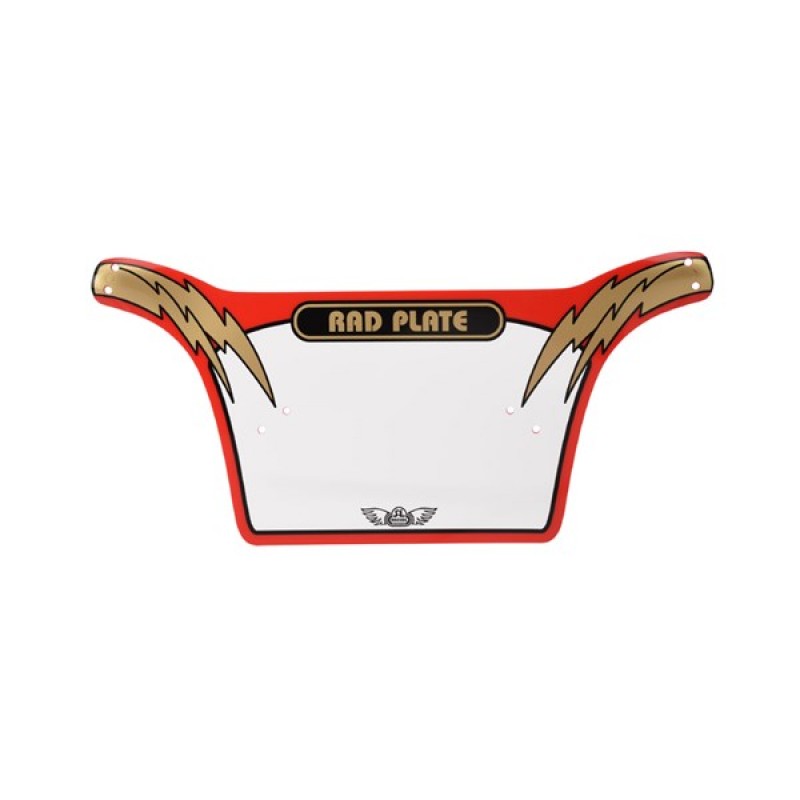 SE Bikes Rad Number Plate Red/Gold by SE Bikes
