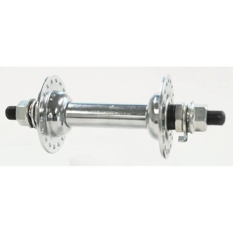 Hub Front Nutted Alloy 36H 3/8 Axle Chrome
